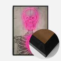 Neon Skeleton Vintage Diagram Print