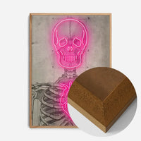 Neon Skeleton Vintage Diagram Print