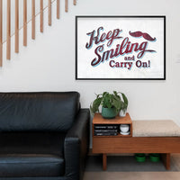 Keep Smiling & Carry On Slogan Print