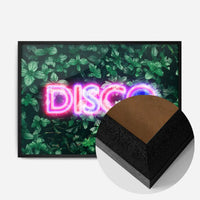 Disco Leaves Retro Sign Neon Print