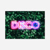 Disco Leaves Retro Sign Neon Print