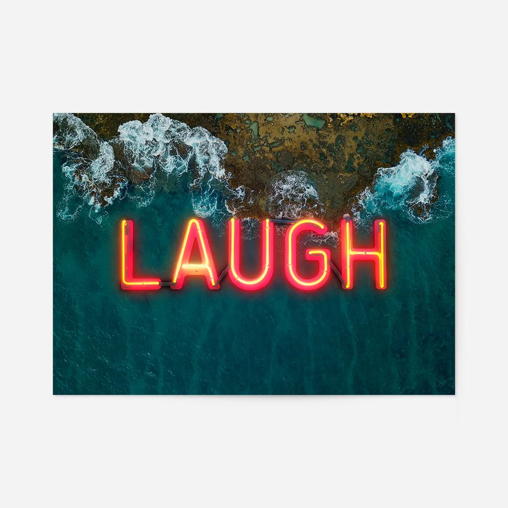 Laugh Neon Ocean Print