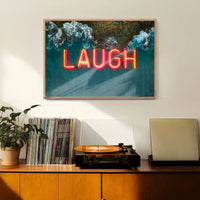 Laugh Neon Ocean Print