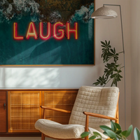 Laugh Neon Ocean Print