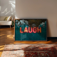 Laugh Neon Ocean Print