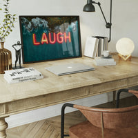 Laugh Neon Ocean Print