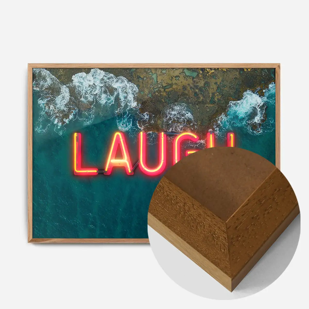 Laugh Neon Ocean Print