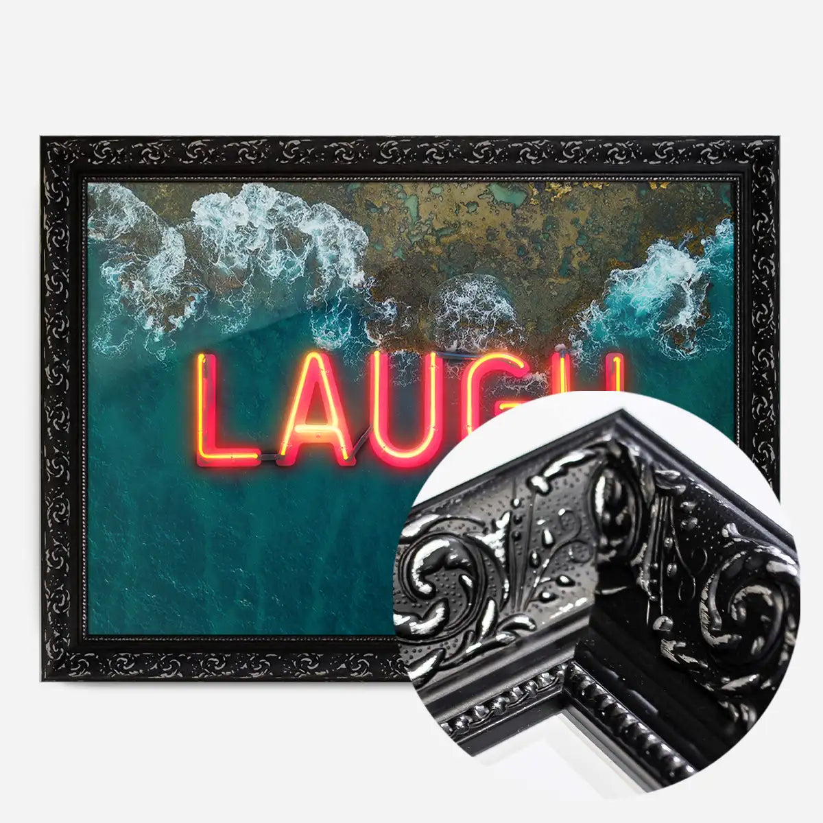 Laugh Neon Ocean Print