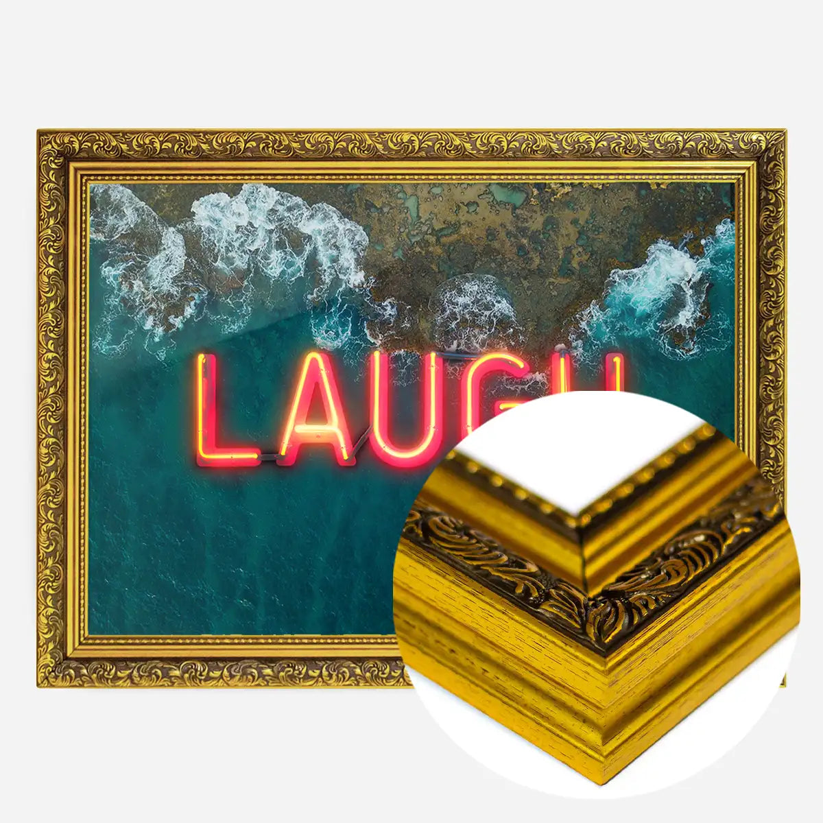 Laugh Neon Ocean Print