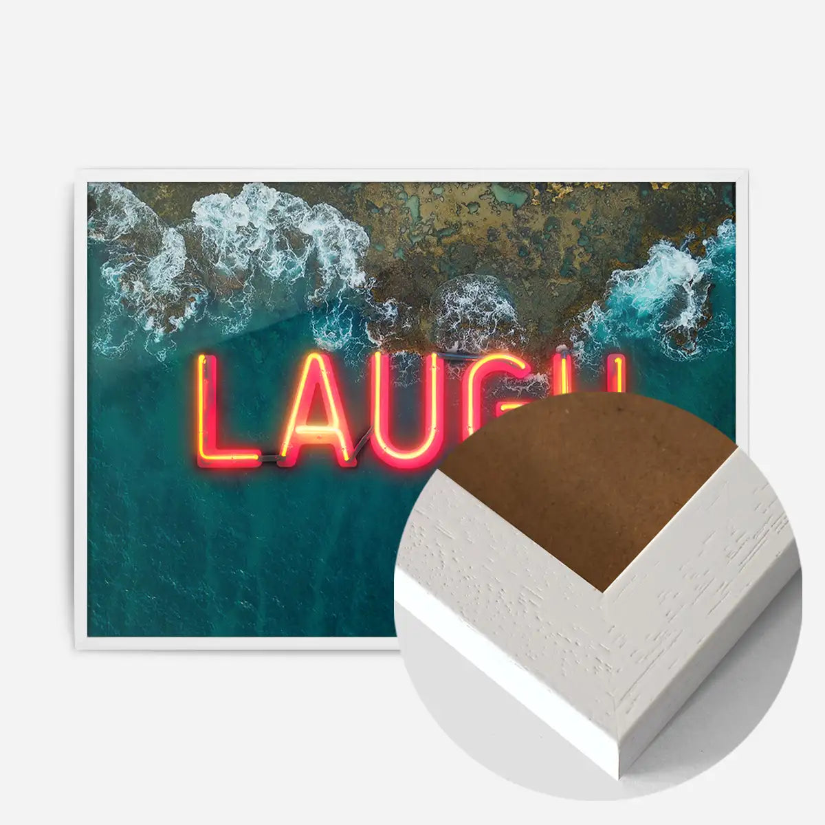 Laugh Neon Ocean Print