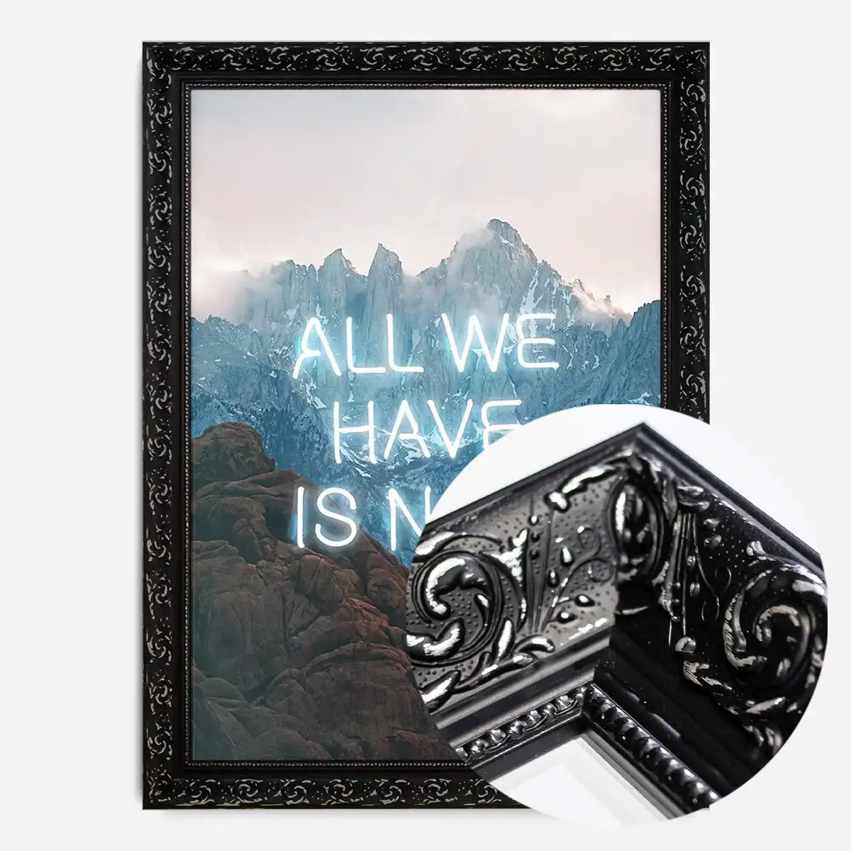 All We Have Is Now Neon Mountains Print