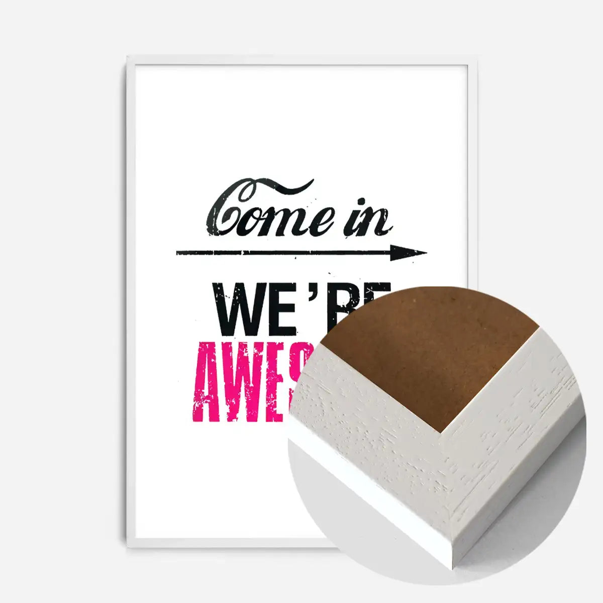 Come In We're Awesome Quote Sign Print