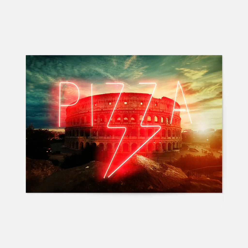 Pizza Sign Rome Neon Print