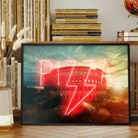 Pizza Sign Rome Neon Print