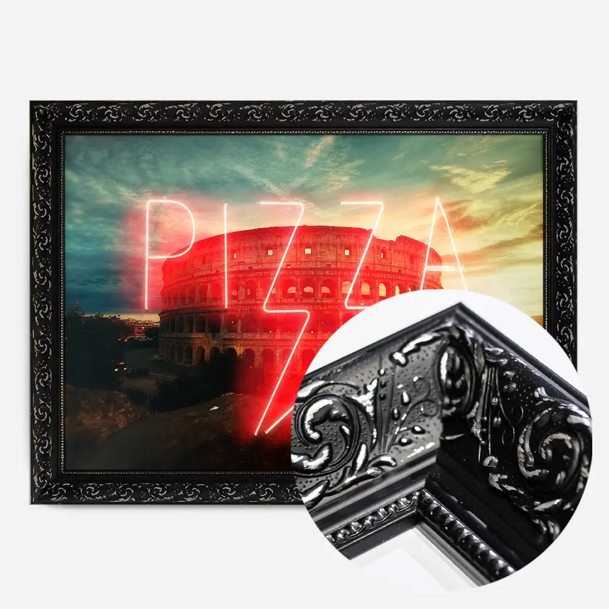 Pizza Sign Rome Neon Print