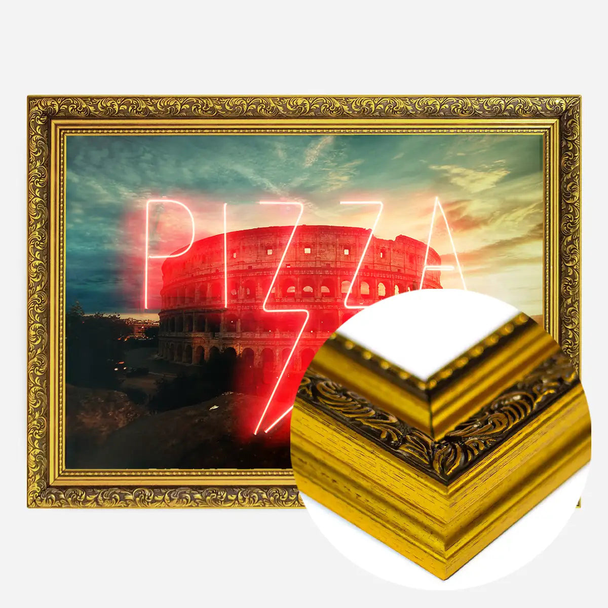 Pizza Sign Rome Neon Print