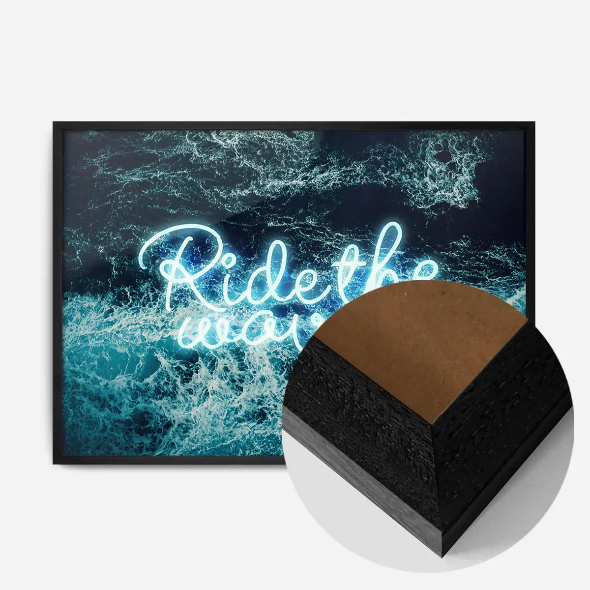 Ride The Waves Surf Neon Print