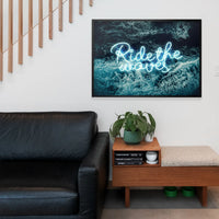 Ride The Waves Surf Neon Print