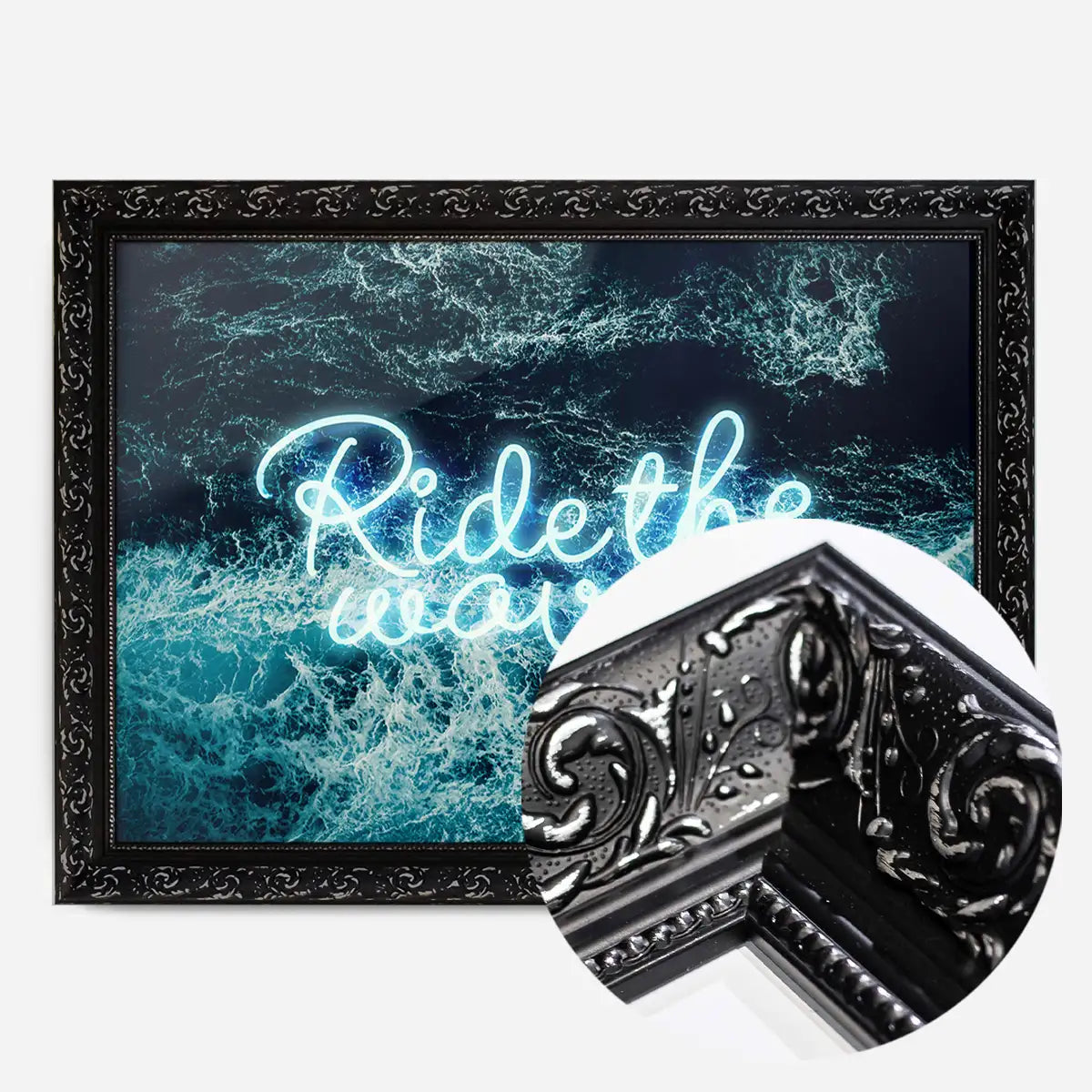 Ride The Waves Surf Neon Print