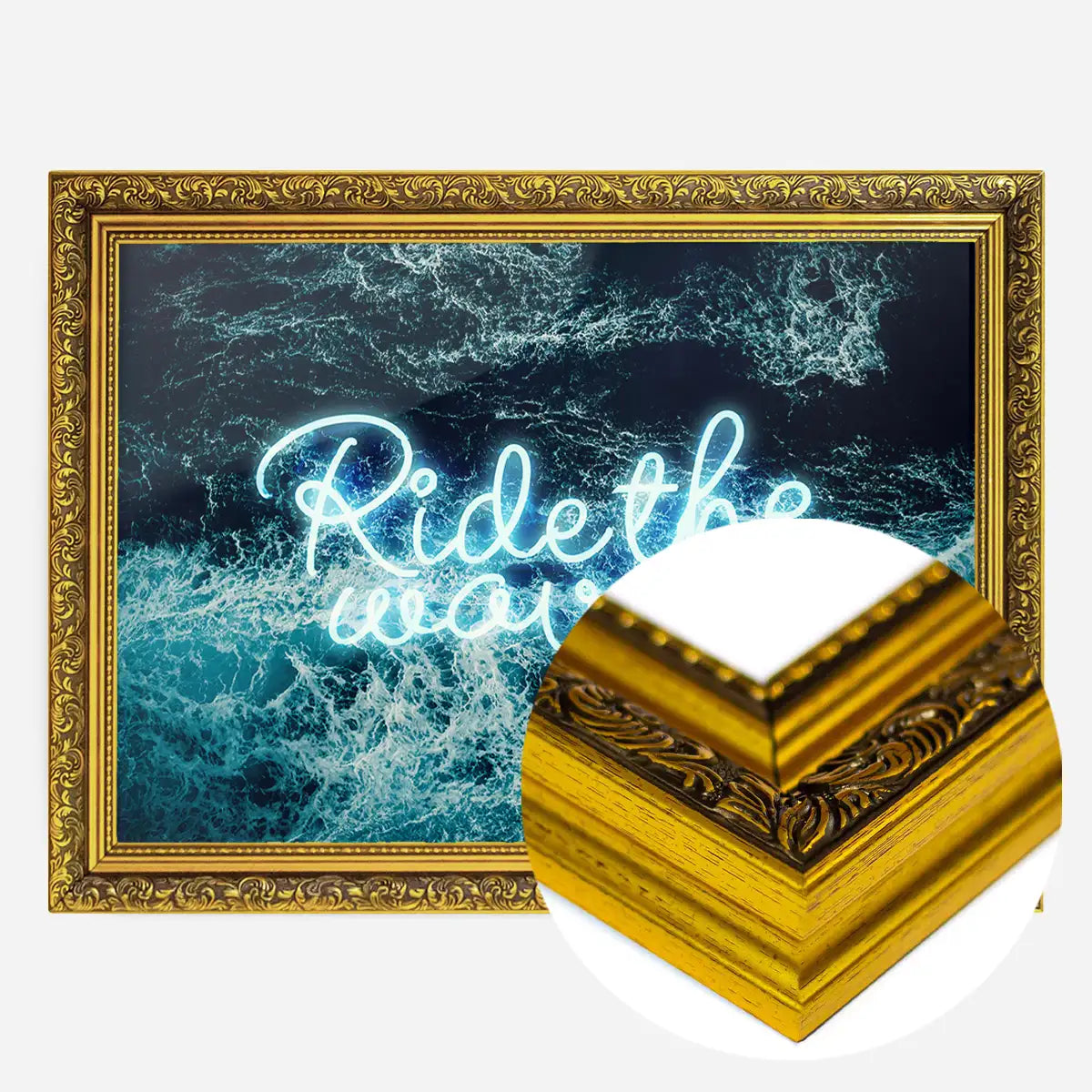 Ride The Waves Surf Neon Print