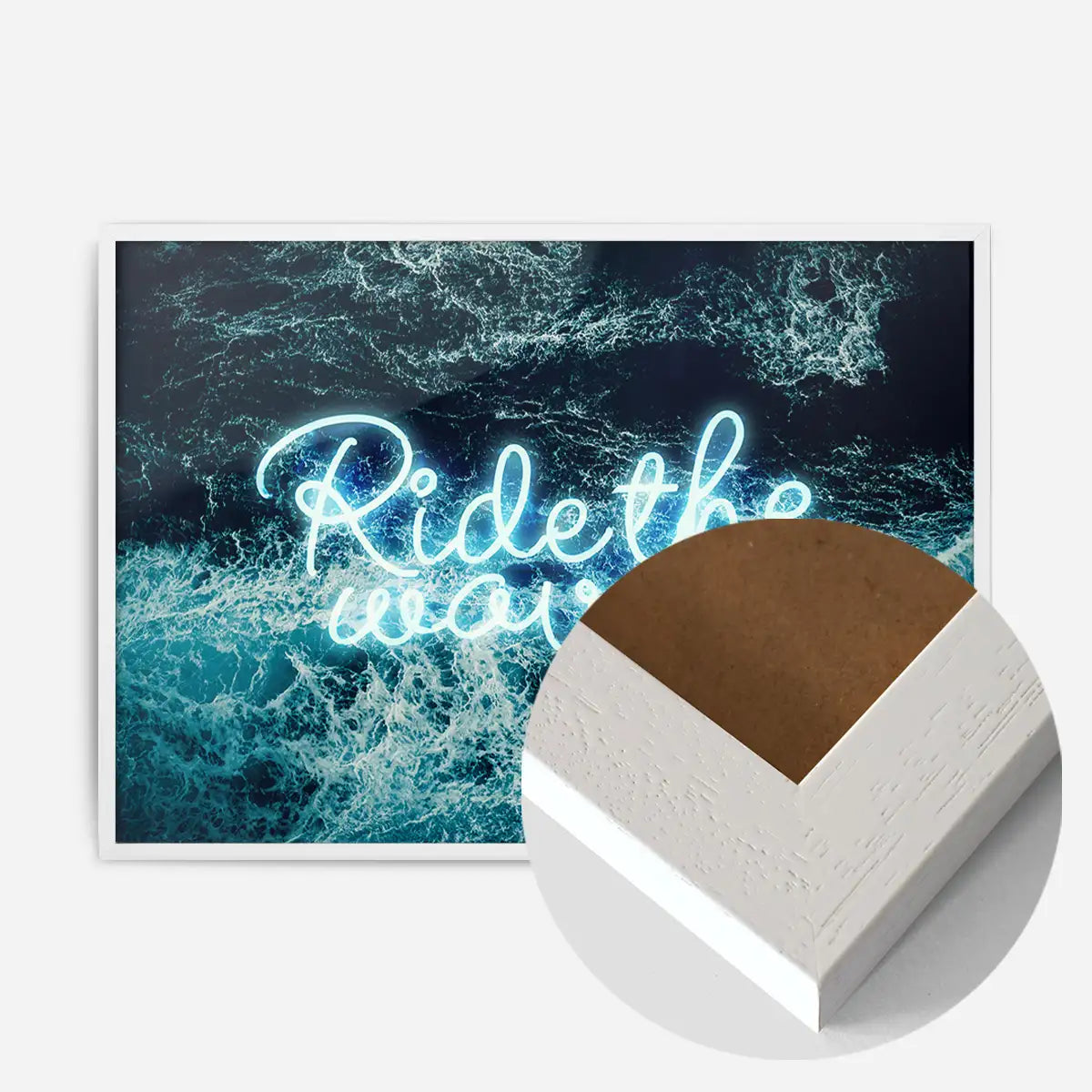 Ride The Waves Surf Neon Print