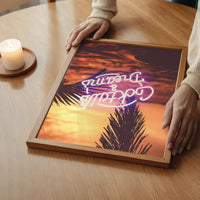 Cocktails And Dreams Palms Neon Print