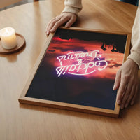 Cocktails And Dreams Sunset Neon Print