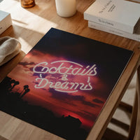 Cocktails And Dreams Sunset Neon Print