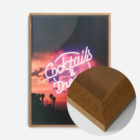 Cocktails And Dreams Sunset Neon Print