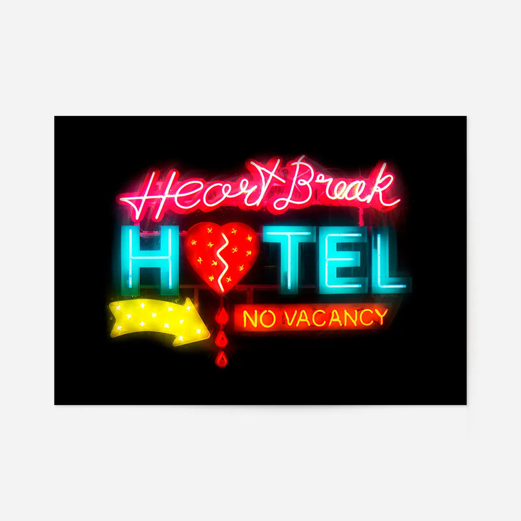 Heartbreak Hotel Sign Neon Print