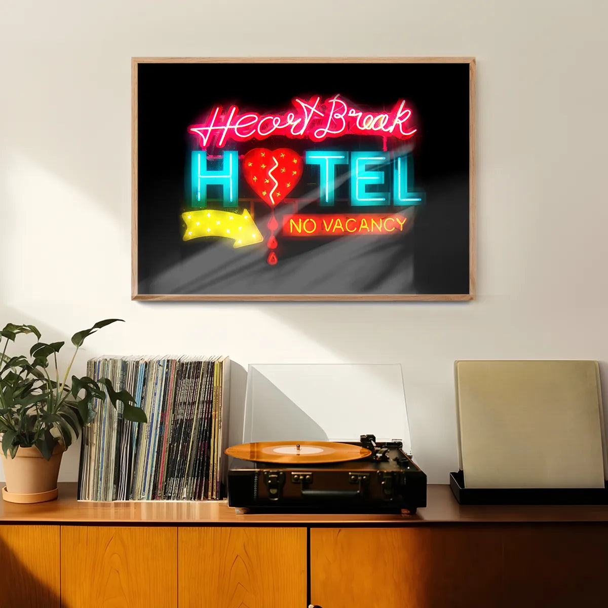 Heartbreak Hotel Sign Neon Print