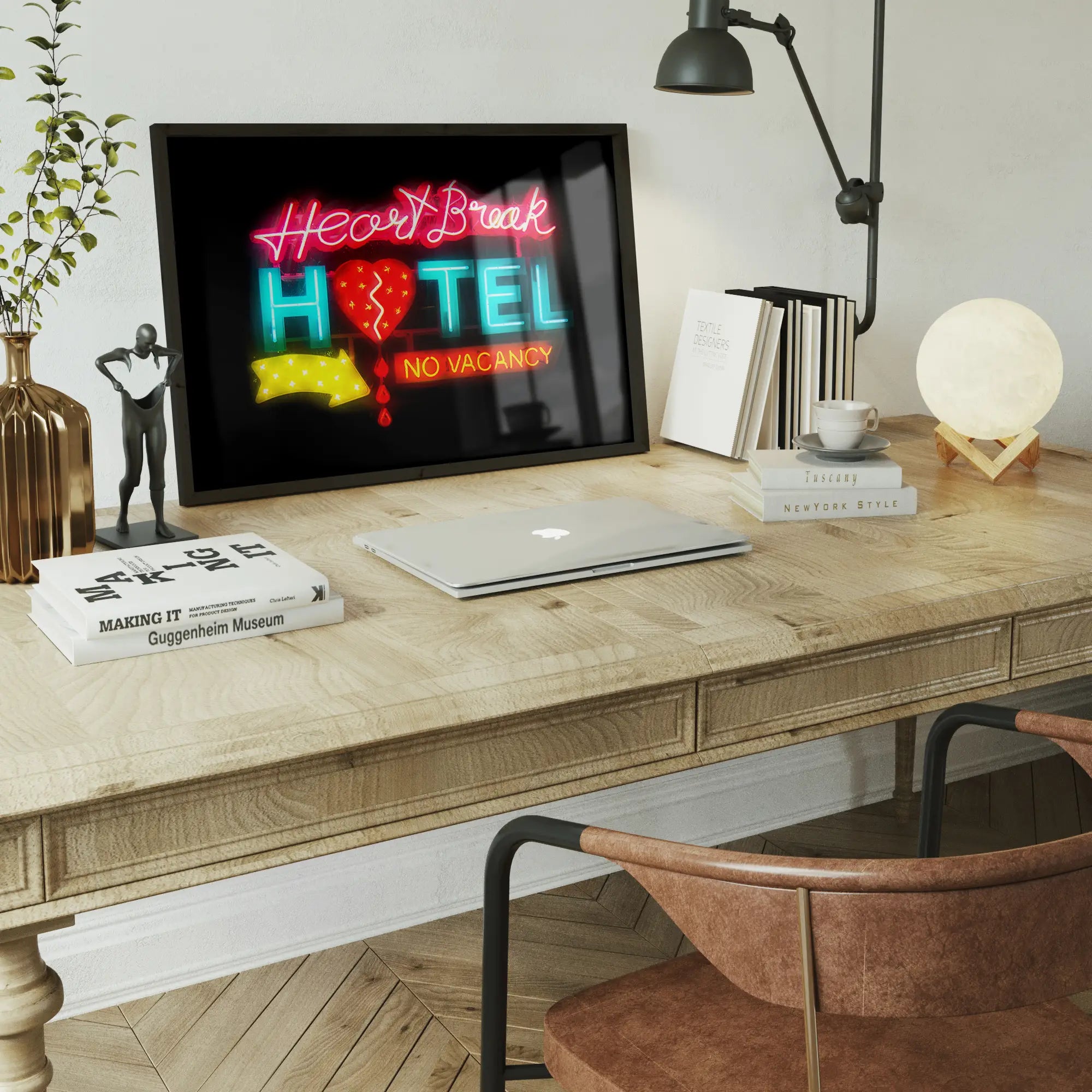 Heartbreak Hotel Sign Neon Print