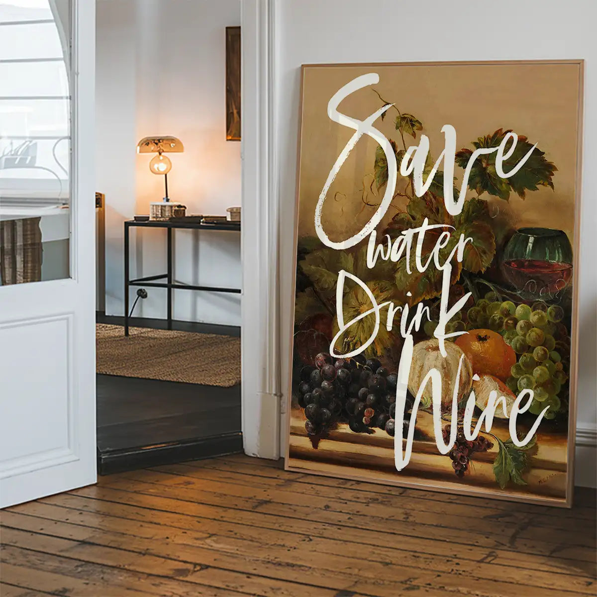 Save Water Drink Wine Quote Print