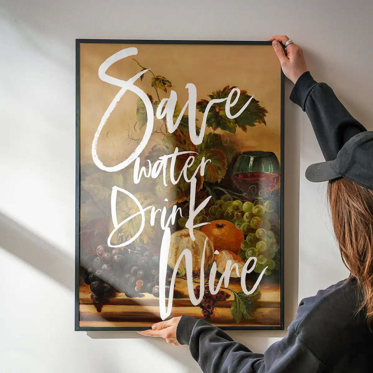 Save Water Drink Wine Quote Print