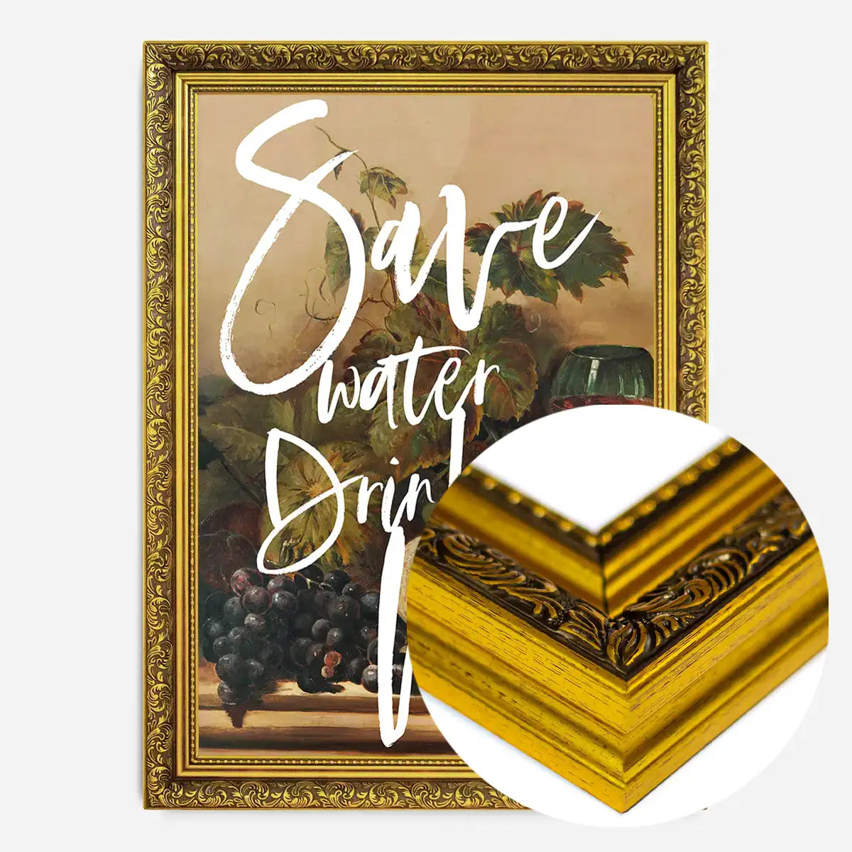 Save Water Drink Wine Quote Print
