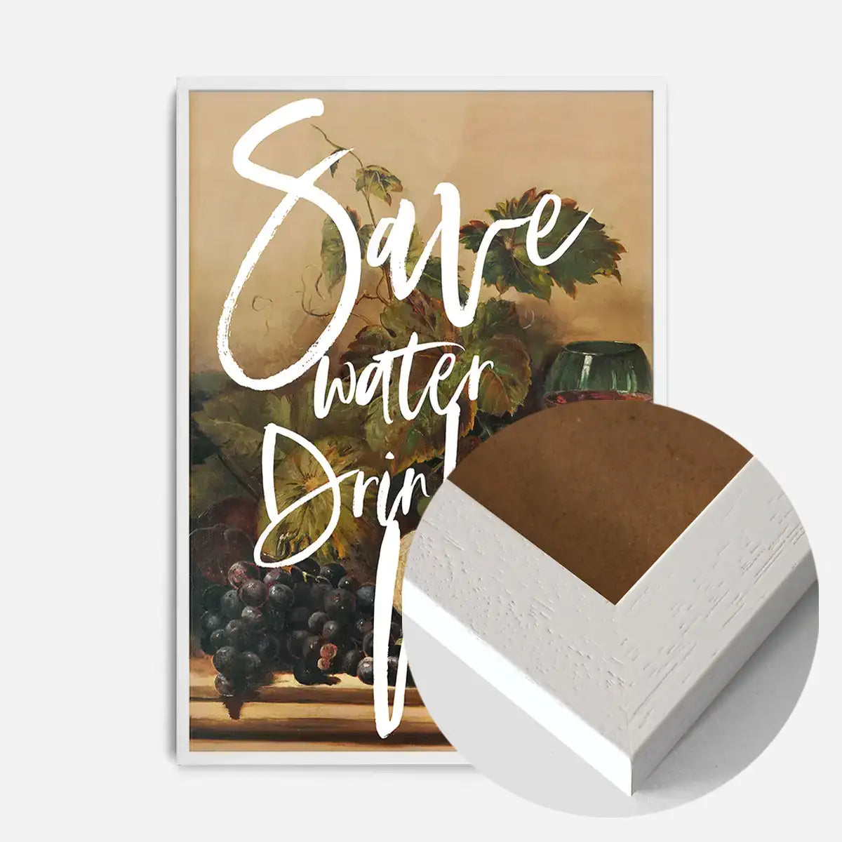 Save Water Drink Wine Quote Print
