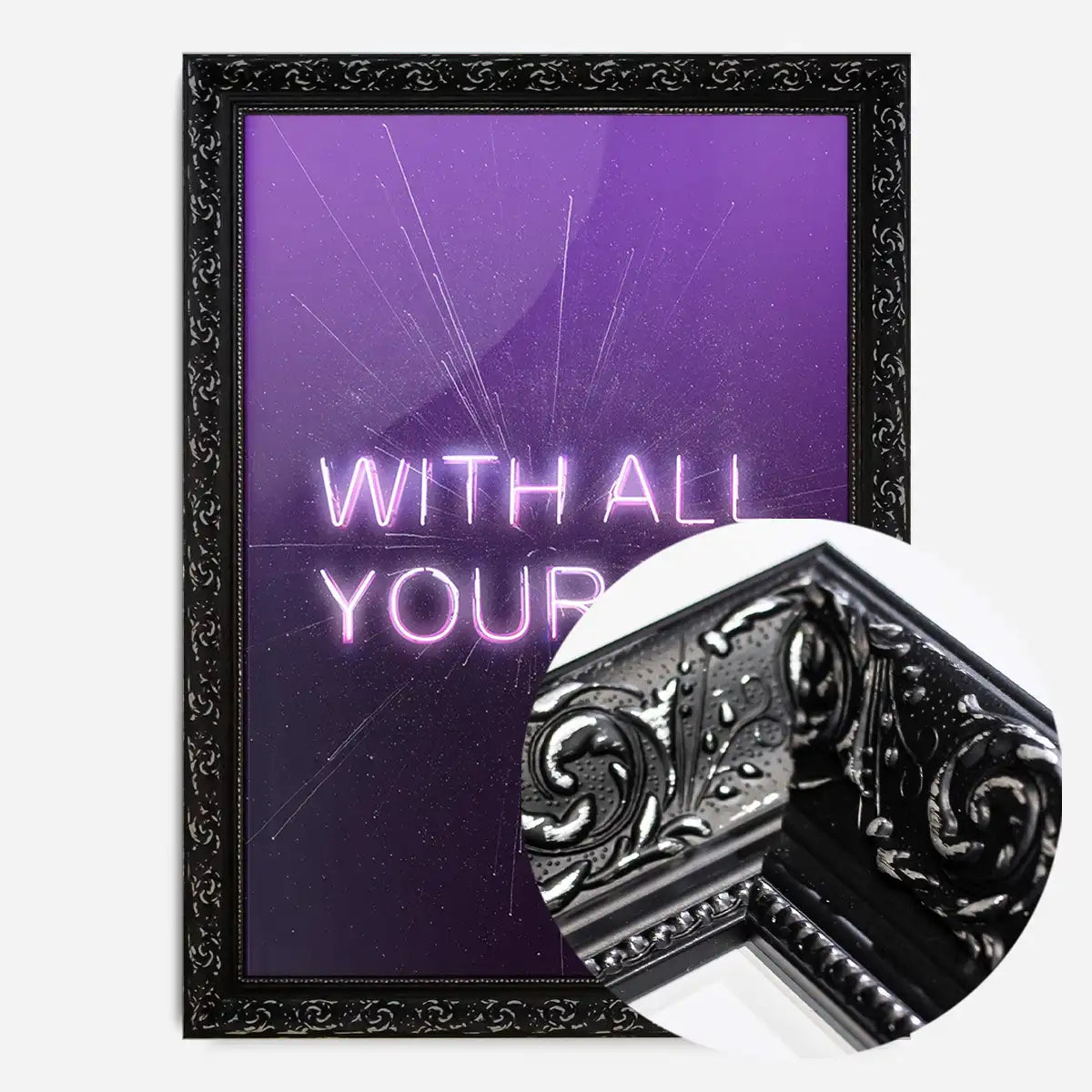 With All Your Heart Neon Print
