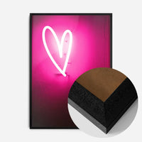 Neon Heart Scrawl Print