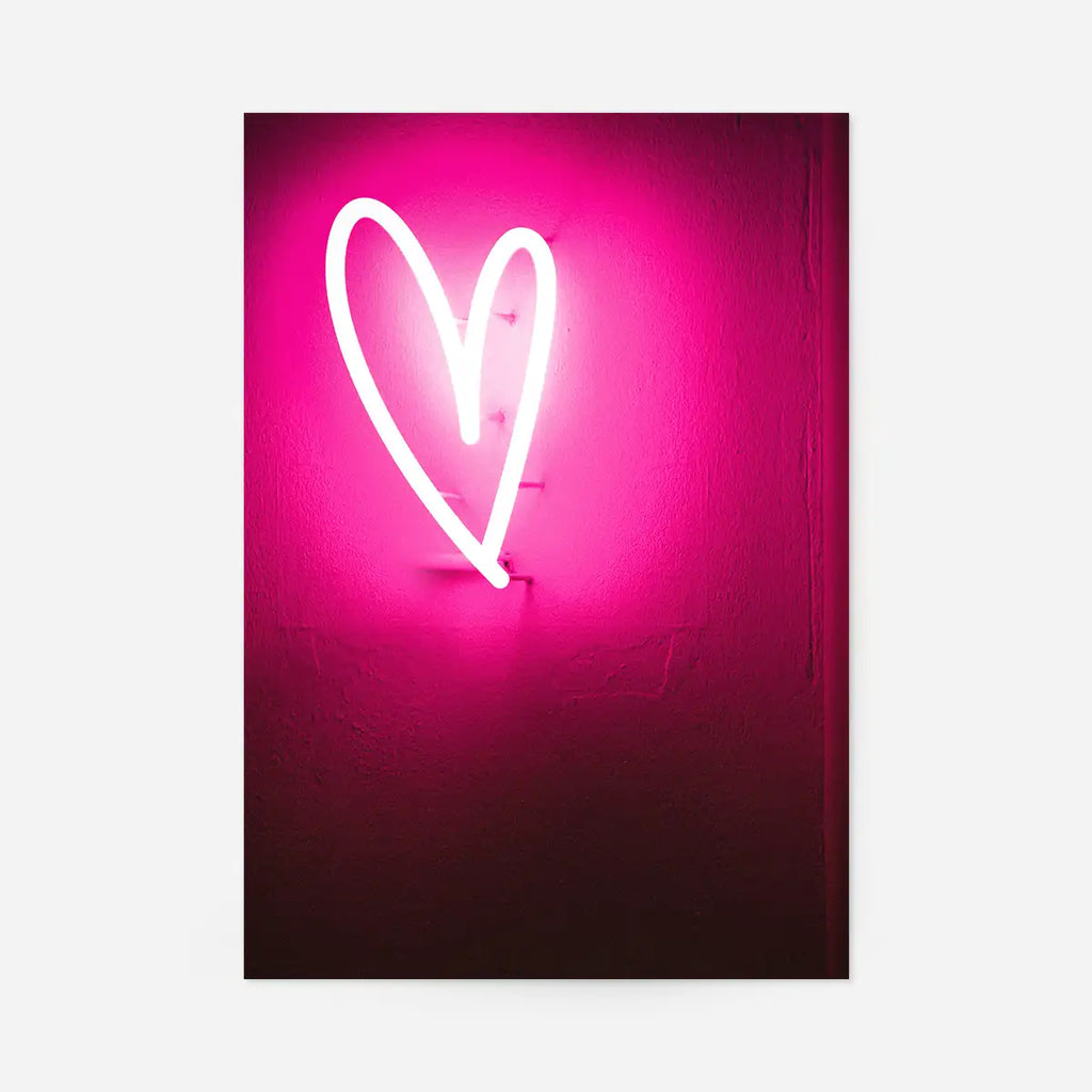 Neon Heart Scrawl Print