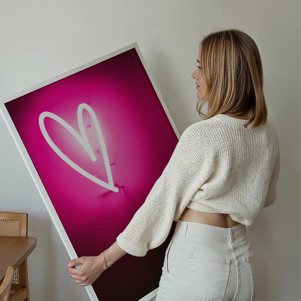 Neon Heart Scrawl Print