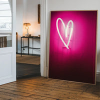 Neon Heart Scrawl Print