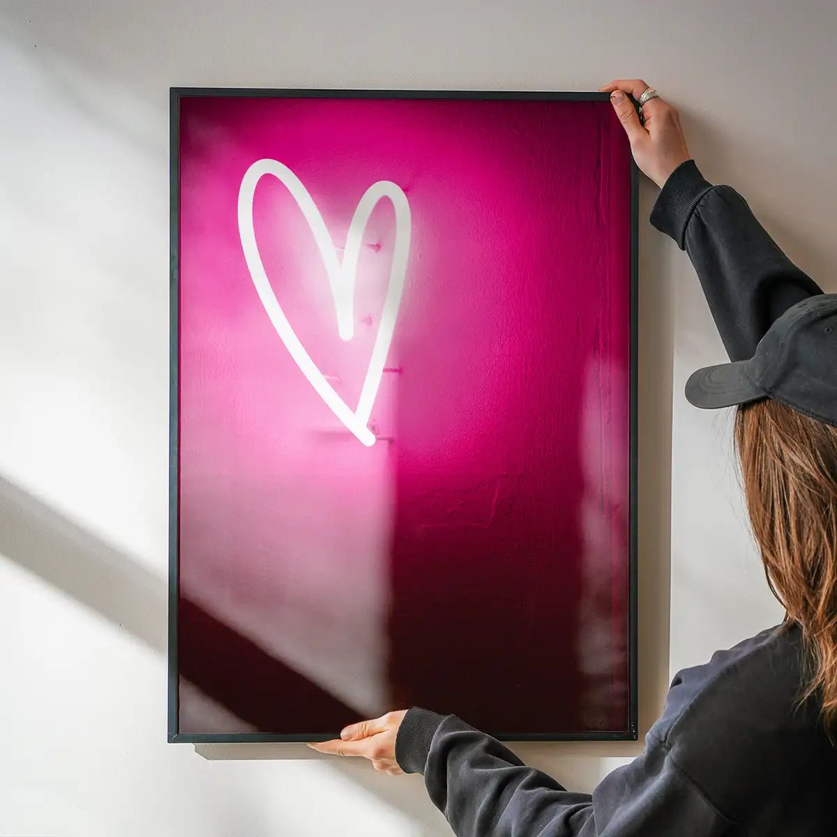 Neon Heart Scrawl Print