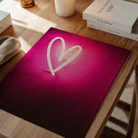 Neon Heart Scrawl Print