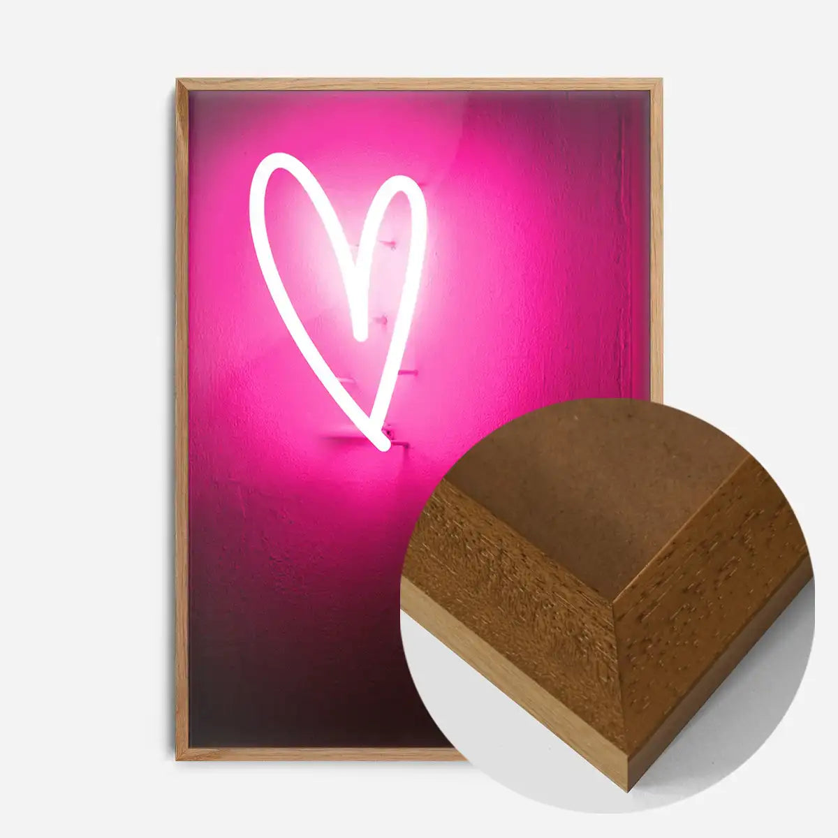 Neon Heart Scrawl Print