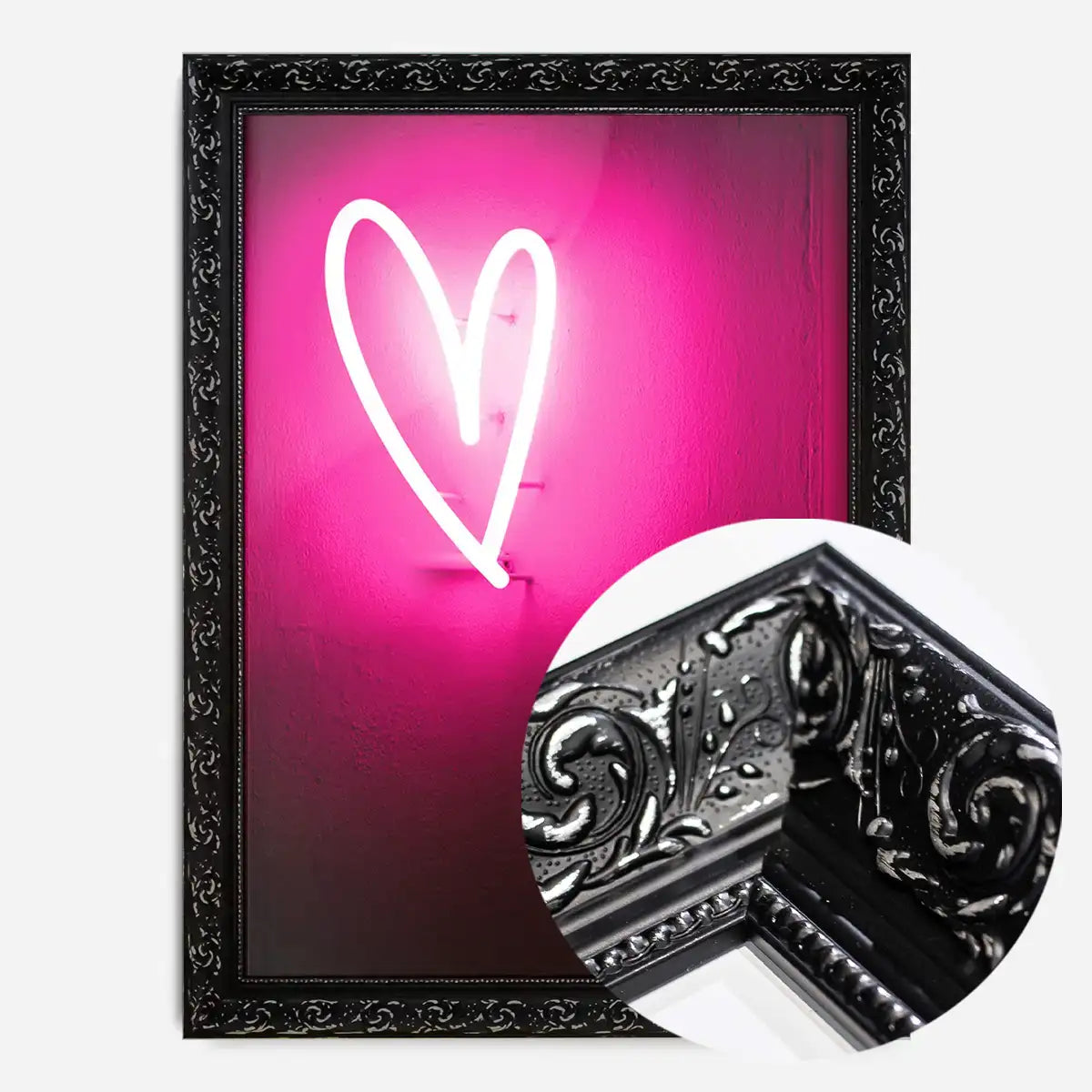 Neon Heart Scrawl Print