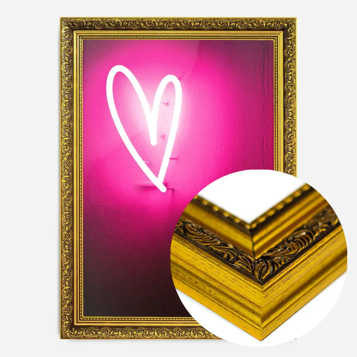 Neon Heart Scrawl Print