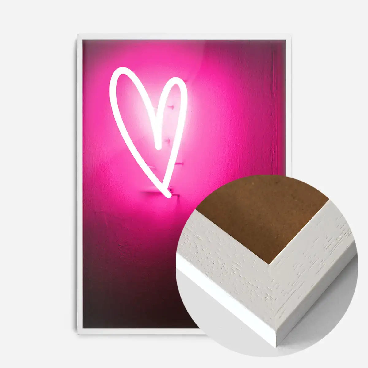 Neon Heart Scrawl Print