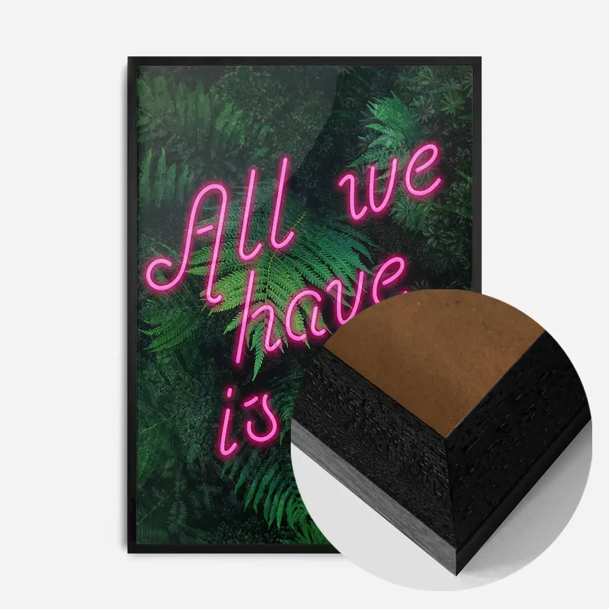 All We Have Is Now Neon Quote Print