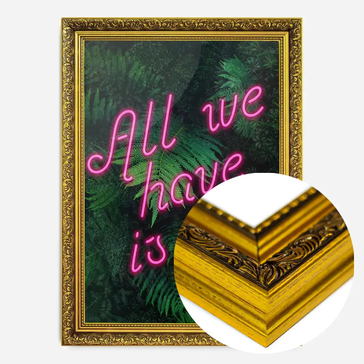 All We Have Is Now Neon Quote Print