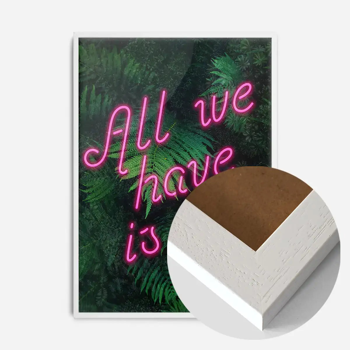 All We Have Is Now Neon Quote Print